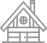 Illustration d'une maison en bois style chalet nordique